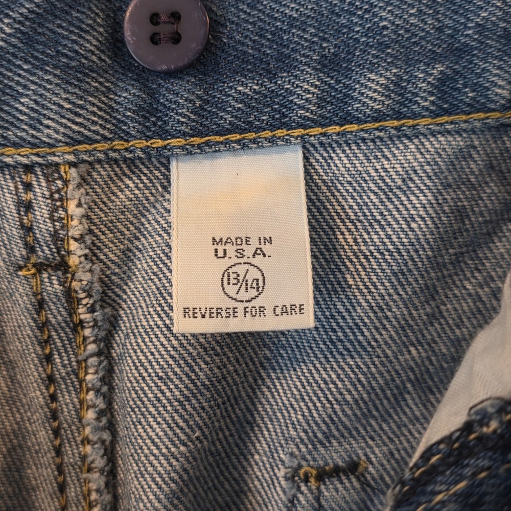 Big A Brand Pleated Denim Jeans Womens 13/14 Blue Excellent Vintage High Waisted - Picture 6 of 12